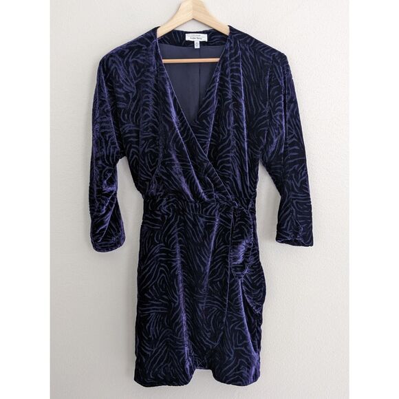 & Other Stories Dresses & Skirts - & Other Stories Purple Velvet Wrap Dress XS Mini Cocktail Party Berry Jewel Tone